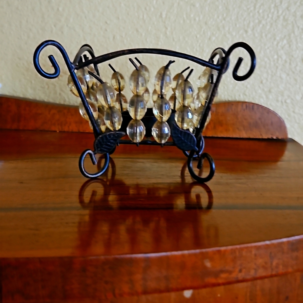 Beaded candle holder